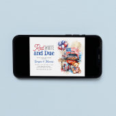 Patriottische BBQ Rood, Wit & Verschuldigd Baby sh Kaart