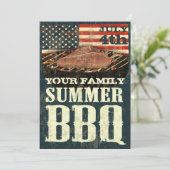 Patriottische BBQ-uitnodigingen Kaart (Staand voorkant)