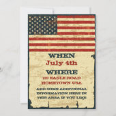Patriottische BBQ-uitnodigingen Kaart (Achterkant)