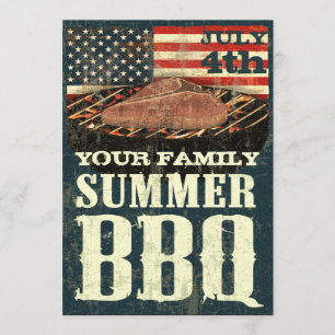 Patriottische BBQ-uitnodigingen Kaart