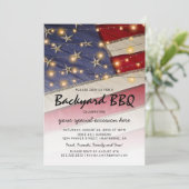 Patriottische BBQ | Vlag van de VS achtertuin barb Kaart (Staand voorkant)