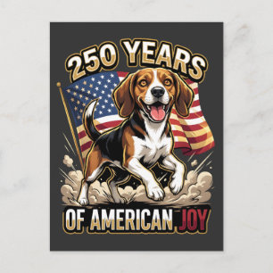 Patriottische Beagle Hond – 250 Jaar Amerikaanse V Briefkaart