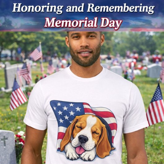 Patriottische Beagle-hond T-shirt 