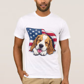 Patriottische Beagle-hond T-shirt 