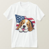 Patriottische Beagle-hond T-shirt 