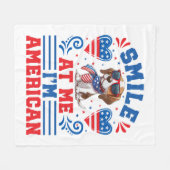 Patriottische Beagle Hond voor 4 juli Fleece Deken (Voorkant (Horizontaal))