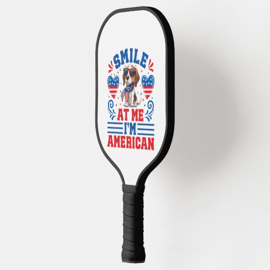 Patriottische Beagle Hond voor 4 juli Pickleball Paddle (Links)