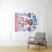 Patriottische Beagle Hond voor 4 juli Wandkleed (In Situ (horizontaal))