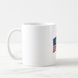 Patriottische Beagle-hondenvlag Vintage graveeront Koffiemok