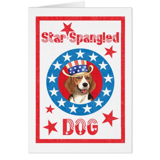 Patriottische beagle Kaart (Voorkant)