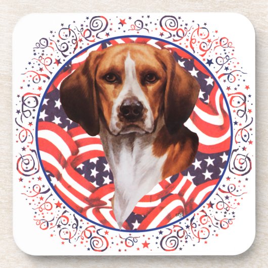 Patriottische Beagle Onderzetter (Voorkant)