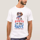 Patriottische Beagle Patty in de Verenigde Staten T-shirt (Voorkant)