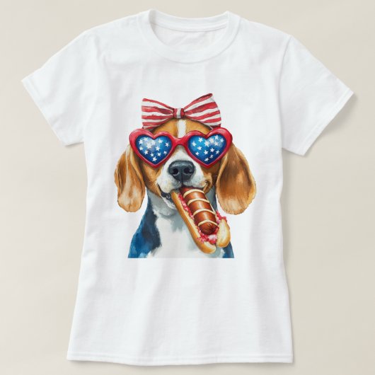 Patriottische Beagle T-shirt (Design voorkant)