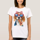 Patriottische Beagle T-shirt (Voorkant)