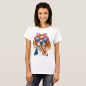 Patriottische Beagle T-shirt (Voorkant volledig)