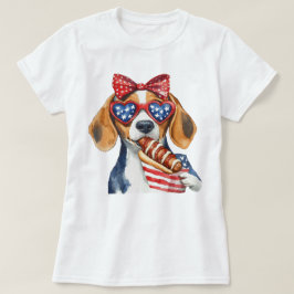 Patriottische Beagle T-shirt