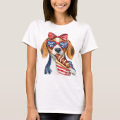 Patriottische Beagle T-shirt (Voorkant)