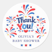 Patriottische Bedankje Favorieten Sticker (Voorkant)