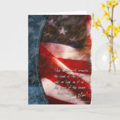 Patriottische bedankkaart met Amerikaanse vlag Kaart (Gele Bloem)