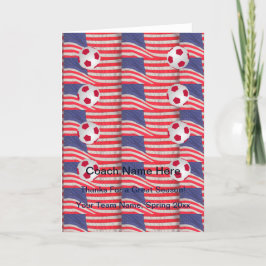 Patriottische bedankkaart voor de Voetbal coach