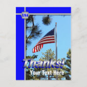 Patriottische Bedankt Briefkaart voor Troepen (Voorkant)