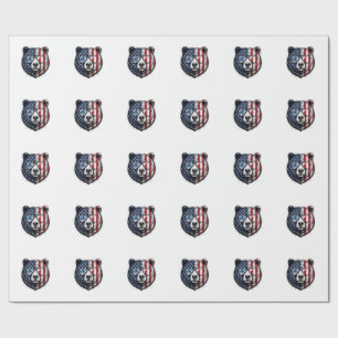 Patriottische Beer Zonnebril Vintage Vector T-shir Cadeaupapier