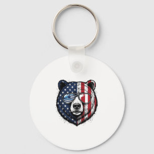 Patriottische Beer Zonnebril Vintage Vector T-shir Sleutelhanger