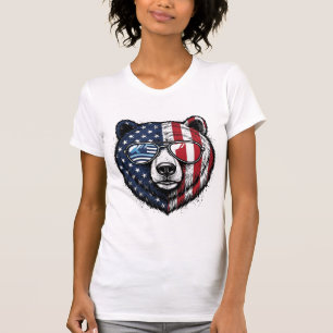 Patriottische Beer Zonnebril Vintage Vector T-shir T-shirt