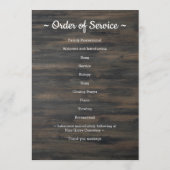 Patriottische begrafenisvolgorde van het Veteranpr Programmakaart (Achterkant)