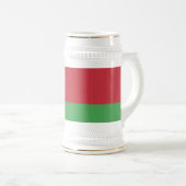 Patriottische Belarussische vlag Beer Stein Bierpul (Voorkant rechts)