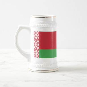 Patriottische Belarussische vlag Beer Stein Bierpul