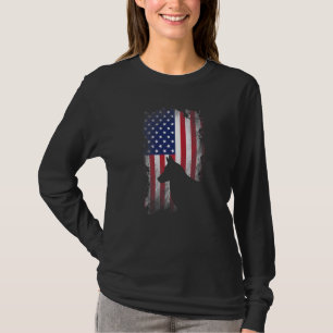 Patriottische Belgische Malinois American Flag Coo T-shirt