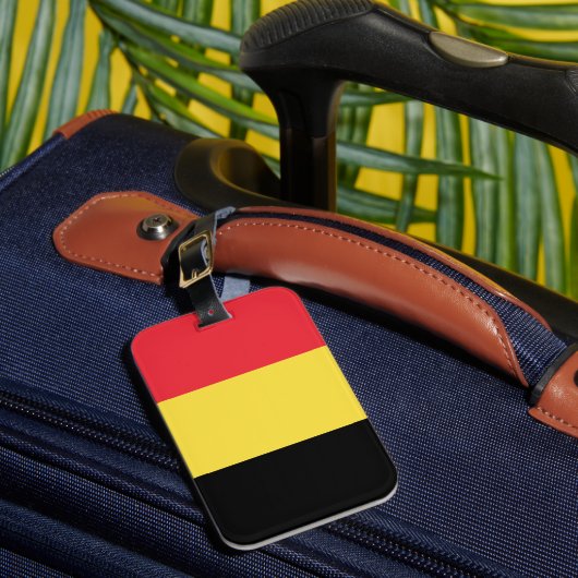 Patriottische Belgische Vlag Bagagelabel (Voorkant Insitu 1)