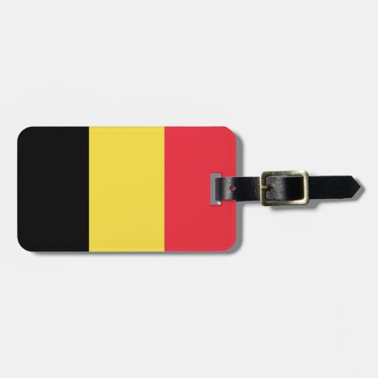 Patriottische Belgische vlag Bagagelabel (Voorkant horizontaal)