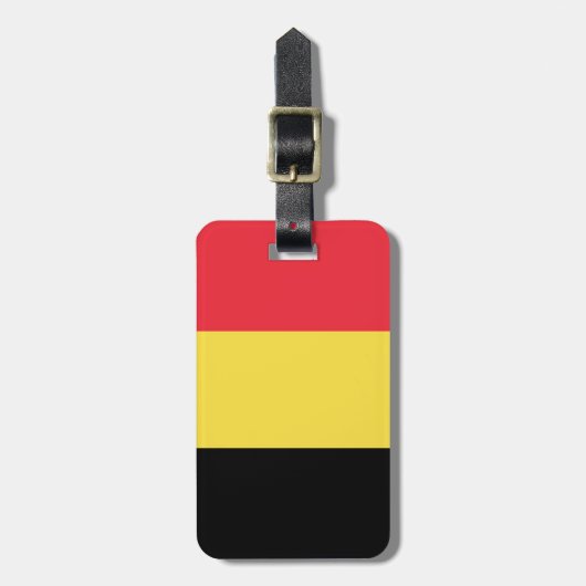 Patriottische Belgische vlag Bagagelabel (Voorkant verticaal)