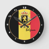 Patriottische Belgische vlag & België startpunt /  Ronde Klok (Voorkant)