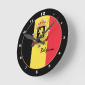 Patriottische Belgische Vlag & België Thuis / desi Ronde Klok (Hoek)
