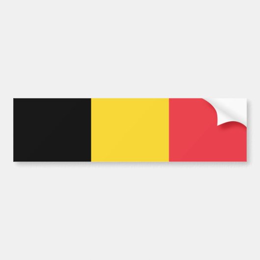Patriottische Belgische vlag Bumpersticker (Voorkant)