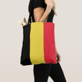 Patriottische Belgische vlag Canvas tas (Dichtbij)
