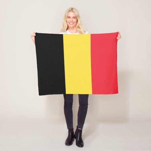 Patriottische Belgische vlag Fleece Deken (In situ)