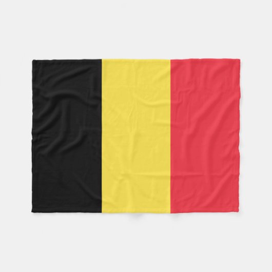 Patriottische Belgische vlag Fleece Deken (Voorkant (Horizontaal))