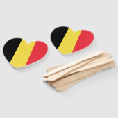 Patriottische Belgische vlag Handwaaier (Niet-gemonteerd)