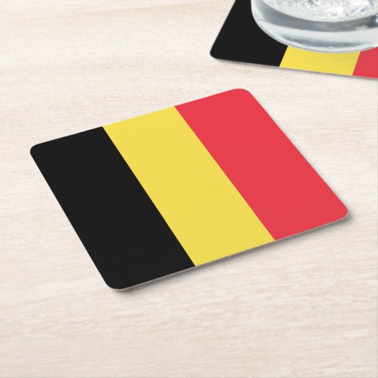 Patriottische Belgische vlag Kartonnen Onderzetters (Schuin)