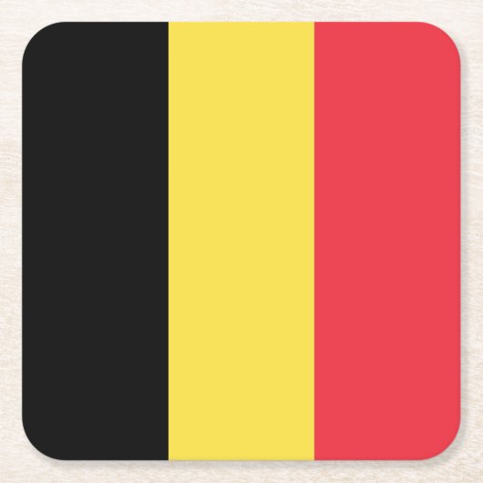 Patriottische Belgische vlag Kartonnen Onderzetters (Voorkant)