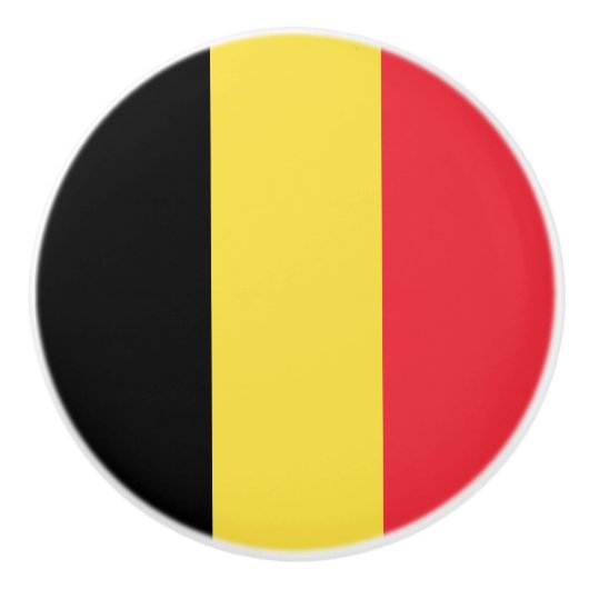 Patriottische Belgische vlag Keramische Knop (Voorkant)