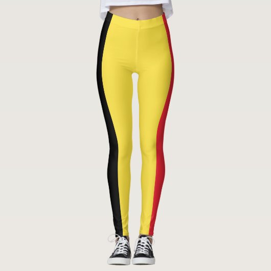 Patriottische Belgische vlag Leggings (Voorkant)