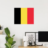 Patriottische Belgische Vlag Poster (Thuiskantoor)