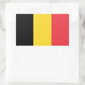 Patriottische Belgische vlag Rechthoekige Sticker (Tas)