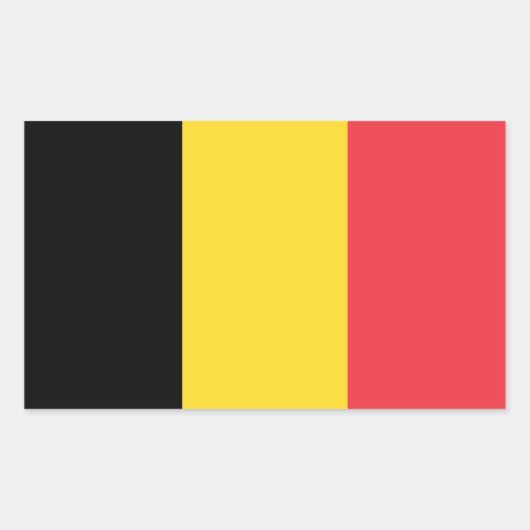 Patriottische Belgische vlag Rechthoekige Sticker (Voorkant)