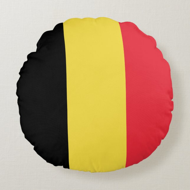 Patriottische Belgische vlag Rond Kussen (Voorkant)